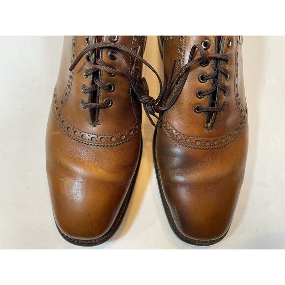 Size 8.5 Nettleton Vintage Cox Shank Lace Up Oxford Dress Shoes Brown main image 6